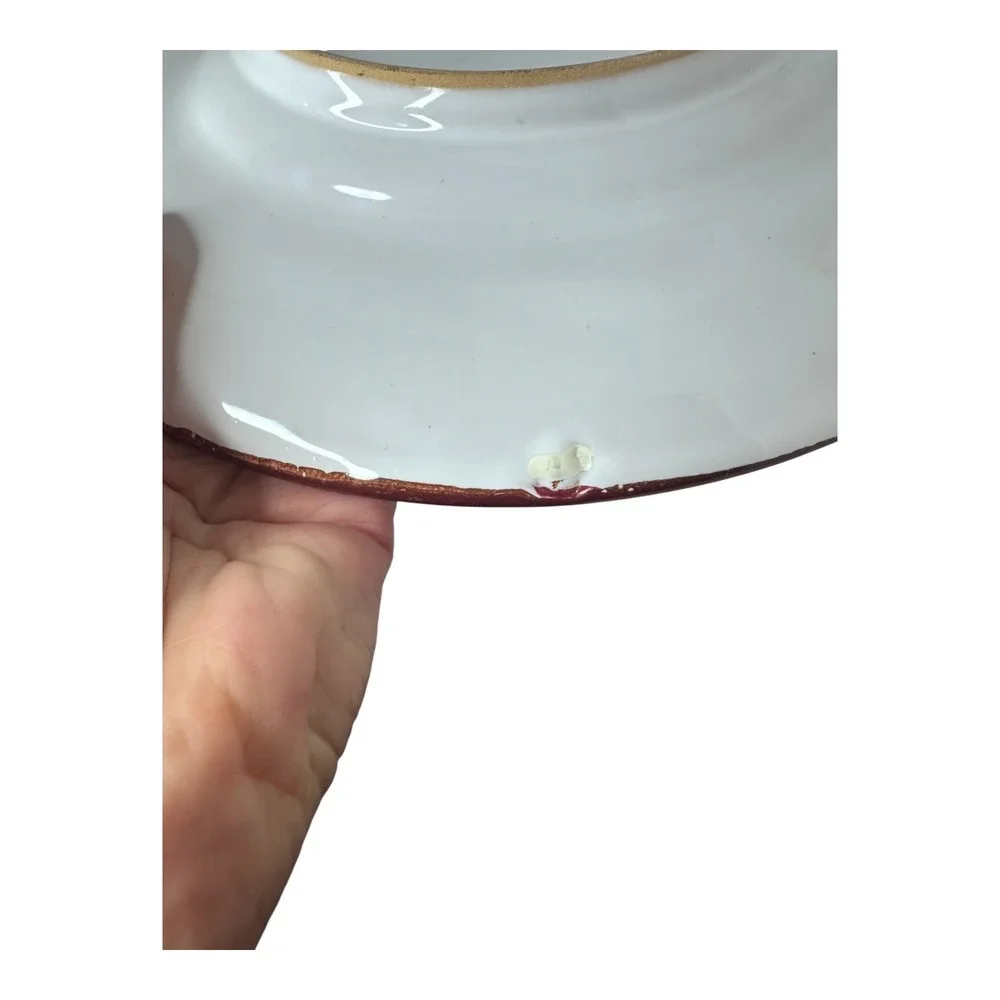 Vintage Napoli Ceramic Plate Stazione Marittima Hand Painted Italian 9.75